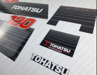 Tohatsu 120HP Automixing 2002 and Earlier Outboard Decal Kit